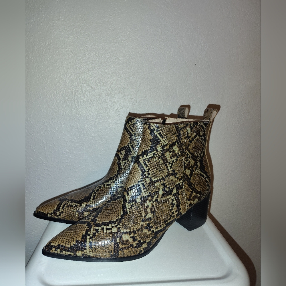 Snakeskin Ankle Boots